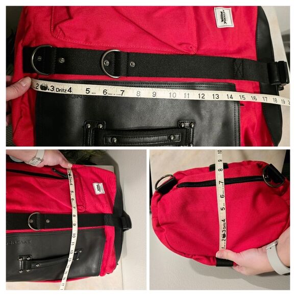 Red and Black Travel Bag with Modern Design - Picture 6 of 10